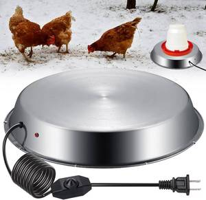 lot 2362 image: 15-Inch Metal Heated Chicken Waterer Base, 5 Gallon Freeze-Proof