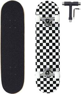 lot 2387 image: ANNEE 31x8 Pro Skateboard Complete, 7-Layer Maple Double Kick