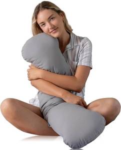 lot 2408 image: $50 Weighted Body Pillow 6.5lbs (41 x 10) Cooling Side Sleeper Pillow