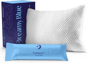 lot 2409 image: $75 DreamyBlue Signature Pillow Shredded Memory Foam, Adjustable Loft
