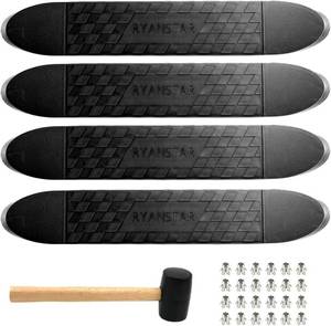 lot 2414 image: $49 RULLINE 4-Pack Heavy-Duty Non-Slip 4x24 Oval Step Bar Tread Pad