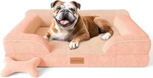 lot 2426 image: Large Dog Bed Orthopedic Gel Memory Foam, Cooling, Waterproof