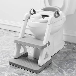 lot 2436 image: Wiifo Potty Training Seat with Step Stool Ladder, Padded Cushion