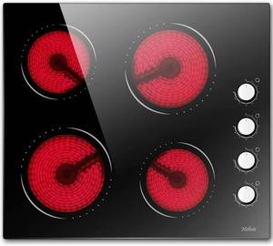 lot 2437 image: $210 Hobsir 24-Inch Electric Cooktop, 4 Burners, Radiant, 9 Heating