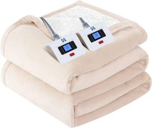 lot 2446 image: $129 SEALY Electric Blanket King Size, 10 Heating Levels, Auto Shutoff