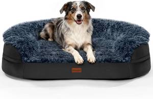 lot 2448 image: $60 Black Dog Beds for Large Dog 41 x 32.6 x 7.7 in, Removable Cover