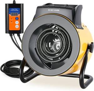 lot 2459 image: $60 Greenhouse Heater with Digital Thermostat, 1500W, Waterproof