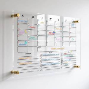 lot 2463 image: $55 IJIJIJ- 28 20 Clear Acrylic Wall Calendar, Dry Erase Whiteboard