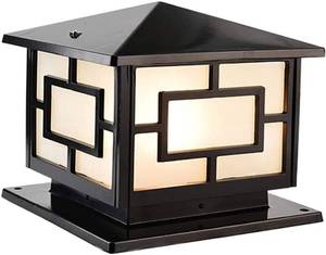 lot 2478 image: $50 Pillar Lights Outdoor IP65 Aluminum Glass Pillar Light Fixtures