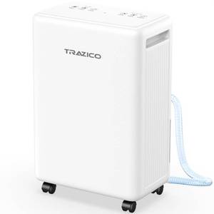 lot 2480 image: $140 Trazico 30 Pint Dehumidifier for 2000 sq ft, Drain Hose, Quiet