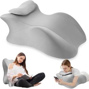 lot 2491 image: MYFAMIREA Memory Foam Wedge Pillow for Adults, Back Support, Gray