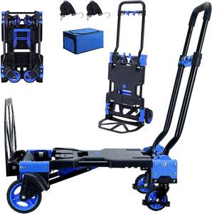 lot 2510 image: $101 2-1 Folding Hand Truck Dolly, 330LBS, Retractable Handle