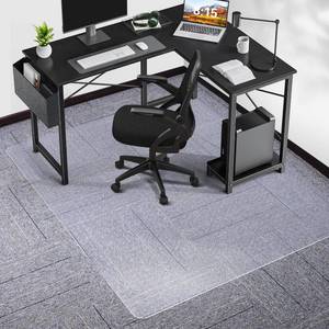 lot 2511 image: $54 SALLOUS 46 x 60 Chair Mat for Carpeted Floors, Clear