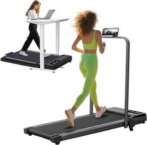 lot 2515 image: $210 Walking Pad with Incline & Handle Bar, 3.0HP Treadmill, 320 lb