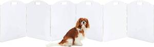 $159 Extra-Wide Clear Acrylic Freestanding Dog Gates   Folding 6-Panel
