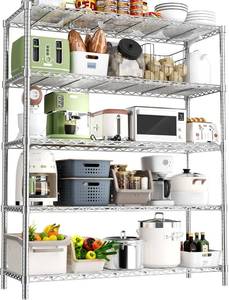 lot 2518 image: $119 Heavy-Duty Storage Shelves 48x18x72 in, 5-Tier, 2000LBS
