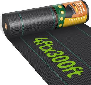 lot 2520 image: $60 4ftx300ft Weed Barrier Fabric, 3.2oz Heavy Duty Woven Ground Cover