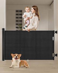 lot 2540 image: $47 71-Inch Retractable BabyDog Gate, 34-Inch Tall, Reinforced Strip