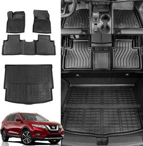 lot 2542 image: $93 Rongtaod Floor Mats for Nissan Rogue Trunk & Cargo Mats AllWeather