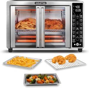 lot 2563 image: $125 Gourmia French-Door Air Fryer 25 Qt Convection Oven