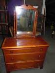 Solid Wood Dresser with Mirror