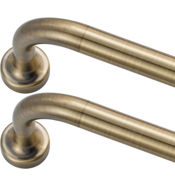 lot 2119 image: Antique Bronze Curtain Rods 2 Pack,1 Inch Disc Curtain Rods for Windows 66 to 120,Blackout Wrap Around Curtain Rod with Aluminum Finials and Brackets,No Screw Disassembly Adjustable Curtain Rod