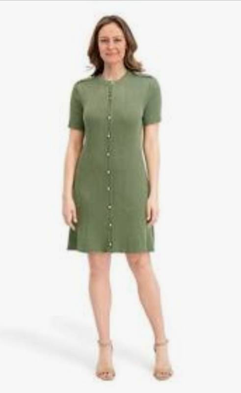 lot 2781 image: French connection sweater Dress Olive XXL