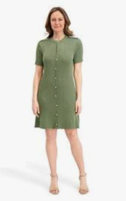 lot 2782 image: French connection sweater Dress Olive XL