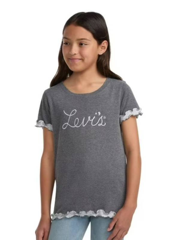 lot 5399 image: Levis Girls Lettuce Trim Tee Shirt small 66x