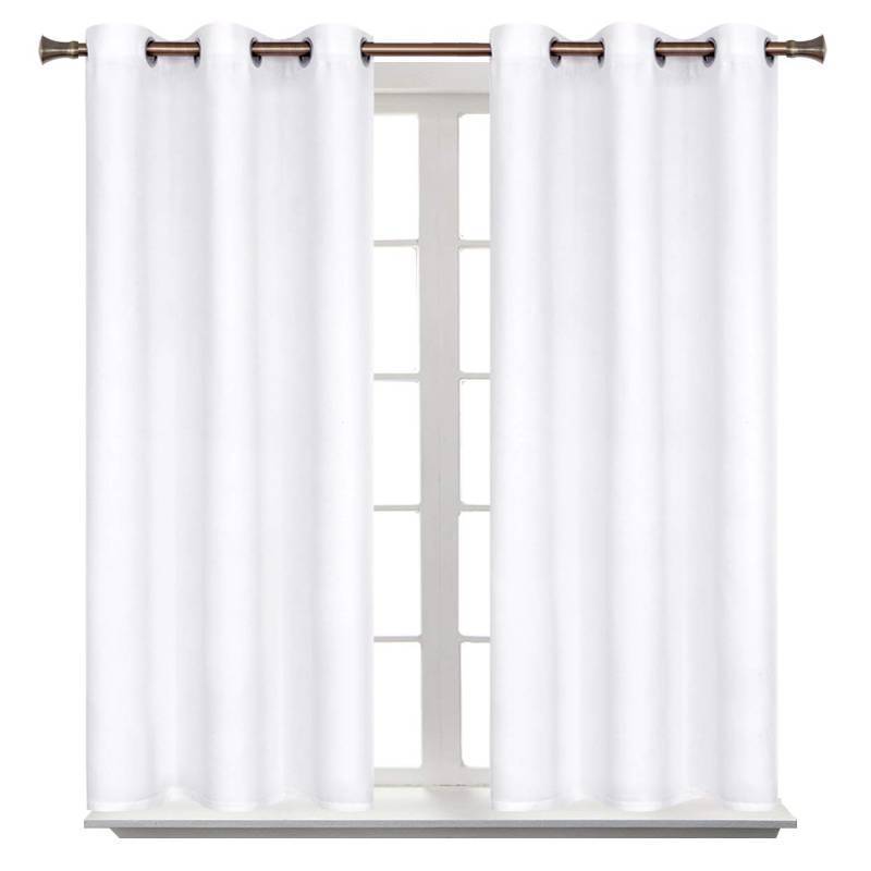 lot 3108 image: BGment Room Darkening Curtains 54 Inches Long - Grommet Thermal Insulated Drapes Window Treatment Curtains for Bedroom, 2 Panels, 38 x 54 Inch, Pure White