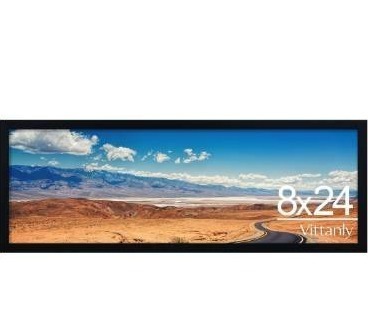 lot 8249 image: Vittanly 8x24 Picture Frame with Plexiglass - Large Black Poster Frame for Wall Display - Durable PVC Design - 1 Pack