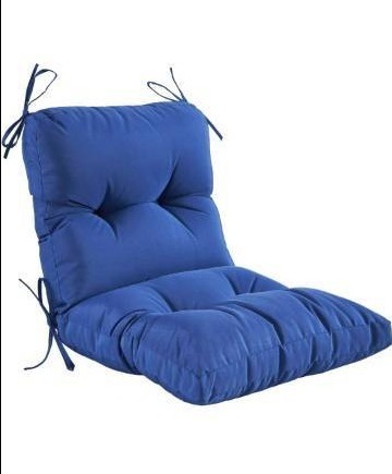 lot 9367 image: Outdoor Indoor SeatBack Chair Tufted Cushion,All-Weather Patio Chair Cushion with Ties,for Patio Furniture,Navy Blue