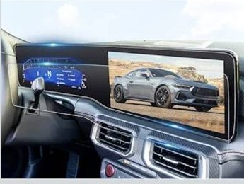 lot 9624 image: BIBIBO 2Pcs for 2024 2025 Ford Mustang Screen Protector 2024 2025 Ford Mustang Ecoboost EcoBoost PremiumGTGT PremiumDark HorseDark Horse Premium Display,Anti Glare& Scratch Ultra-Clear 2024 Ford Mustang Accessories PET Nano Foils 2024 2025 Mustang