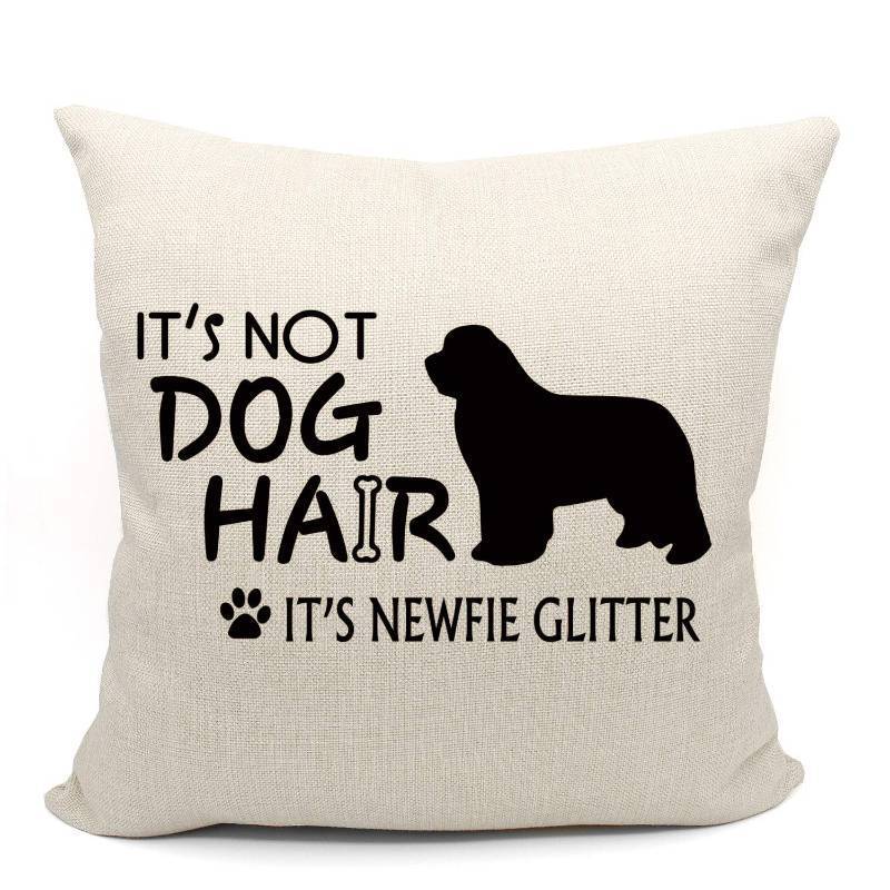 lot 9767 image: Mancheng-zi Newfoundland Dog Gifts, Newfoundland Dog Pillow Covers 18x18,Newfie Gifts