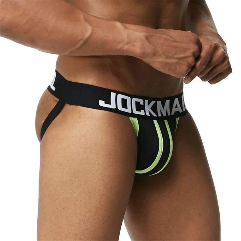 lot 9780 image: Mens Sexy Underwear Bikini Jockstrap Underwear for Men G-String Thong (XXL, Black)