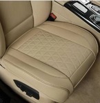 lot 8300 image: Black Panther 1 Pair Luxury Car Seat Covers Front Bottom Seat Cushion Covers, Anti-Slip and Wrap Around The Bottom, Fit 95% of Vehicles - Beige