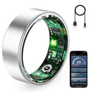 VAMOTRA Smart Ring for Women & Men, Fitness Tracker Ring with Heart Rate Monitor, HRV, Sleep Tracking, No Subscription Fee, 10ATM Waterproof Activity Ring for iPhone & Android (Silver, #11)
