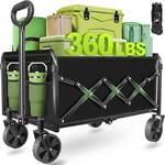 Wagons Carts Foldable - Collapsible Wagon Cart with Wheels Folding Foldable Wagon Small Portable Lightweight for Sports, Camping, Storage, Travel, Shopping