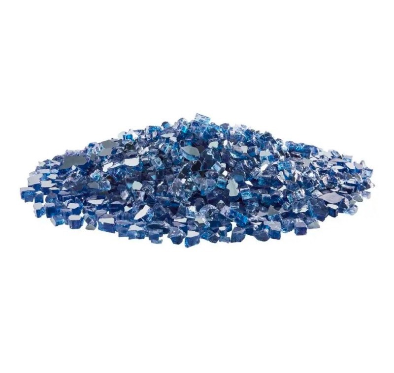 lot 3565056 image: Hampton Bay14 in. 10 lbs. Cobalt Blue Reflective Tempered Fire Glass - Retail $29
