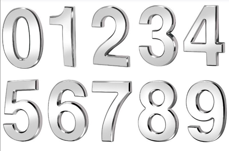 lot 3565082 image: thovorrnl 10 Pcs 3D Mailbox Numbers, 2x1 14, Silver Plastic 0-9 Self Adhesive Door House Numbers Stickers for Home, Apartment, Hotel Room, Mailbox Signs - Retail $8