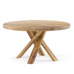 Wade Logan Arvis Solid Wood Contemporary 60'' Long Round Dining Table (read description) - Retail: $999