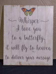 lot 349 image: Butterfly Farmhouse Wall Sign