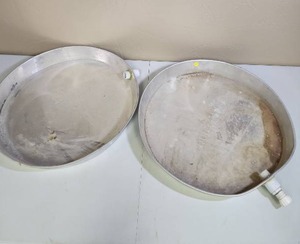 lot 562 image: Two Holdrite Quick Pan 20-inch Water Heater Drain Pans