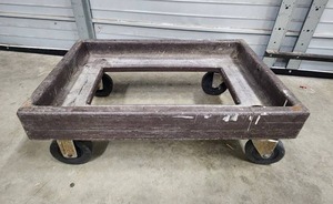 lot 582 image: Heavy Duty Utility or Equipment Cart - has some plastic broken in the base but overall functional.  See desc for measurement