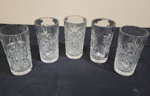 lot 684 image: Crystal Cut Glass Tumblers - Set of 5