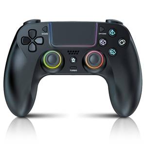 GUOC LED Wireless Controller for PS5 with Hall Effect Joystick and Trigger,4 Macron Boutton Extended Grip Controller Compatible with PS5 Pro/Slim, Dual Vibration, Remap/Turbo Function - Retail: $43