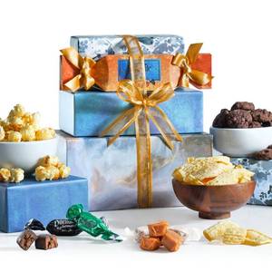 Broadway Basketeers Easter Food Gift Baskets With Chocolate Cookies, Popcorn & Candies - Birthday, Thank You, Sympathy Gifts Box