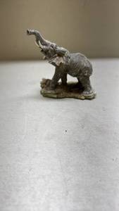 lot 409 image: Pewter Color Elephant Figurine