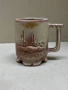 lot 435 image: Frankoma Road Runner Desert Scene Coffee Mug