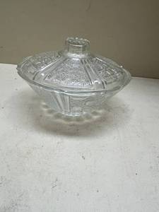 lot 439 image: Pressed Glass Candy Dish with Lid